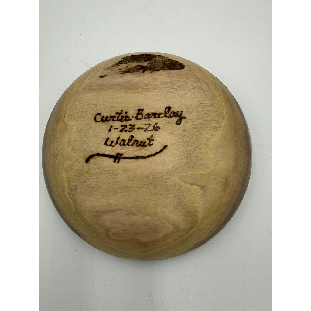 Hand Turned Wood Bowl, Live Edge Walnut