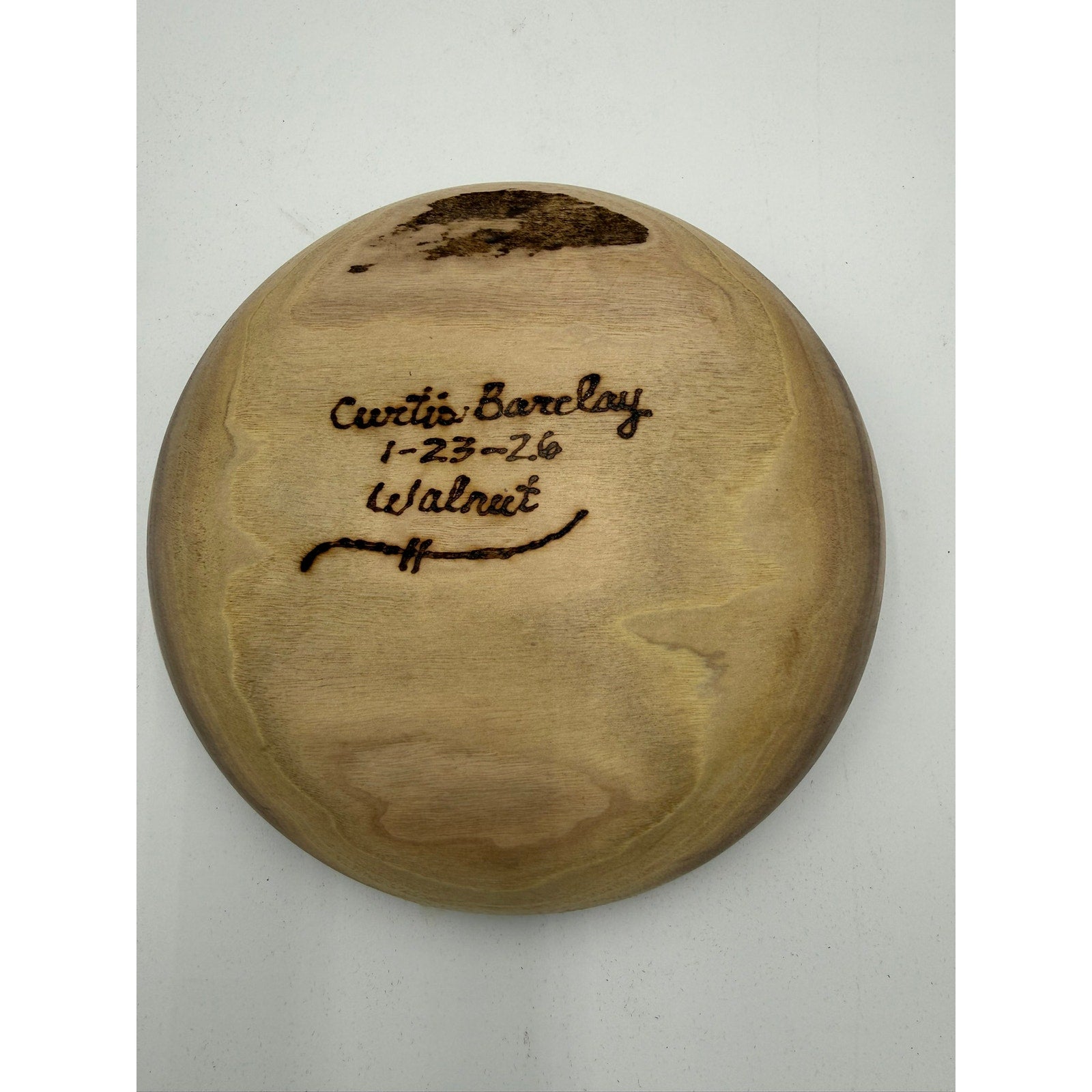 Hand Turned Wood Bowl, Live Edge Walnut