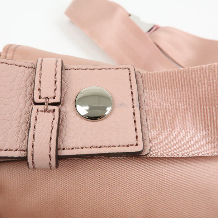 7409 - Fendi Baguette Mini Nylon Leather 2WAY Bag x PORTER Pink 7AS138 Pink