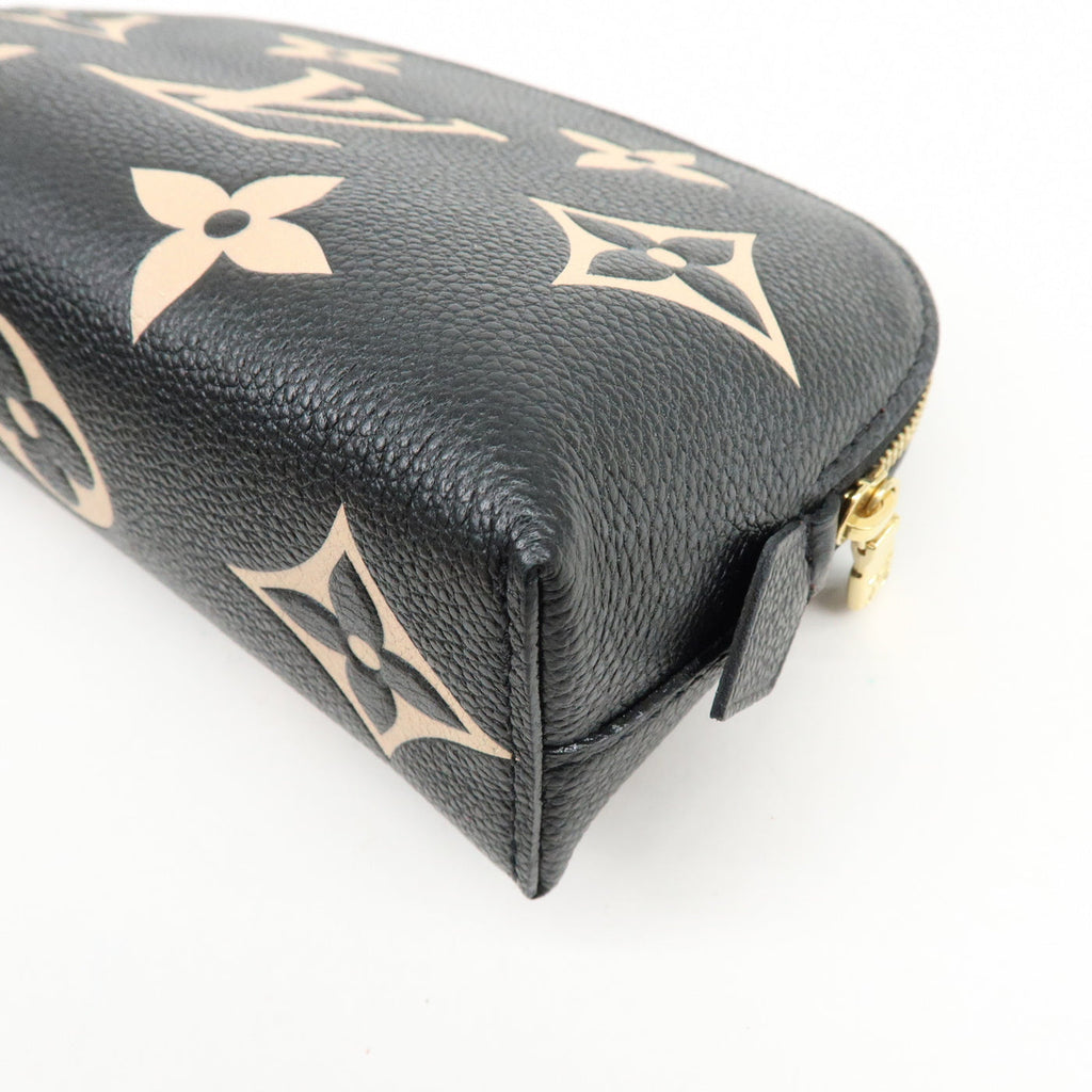 6647 - Louis Vuitton Bicolor Monogram Empreinte Cosmetic Pouch Noir M59086