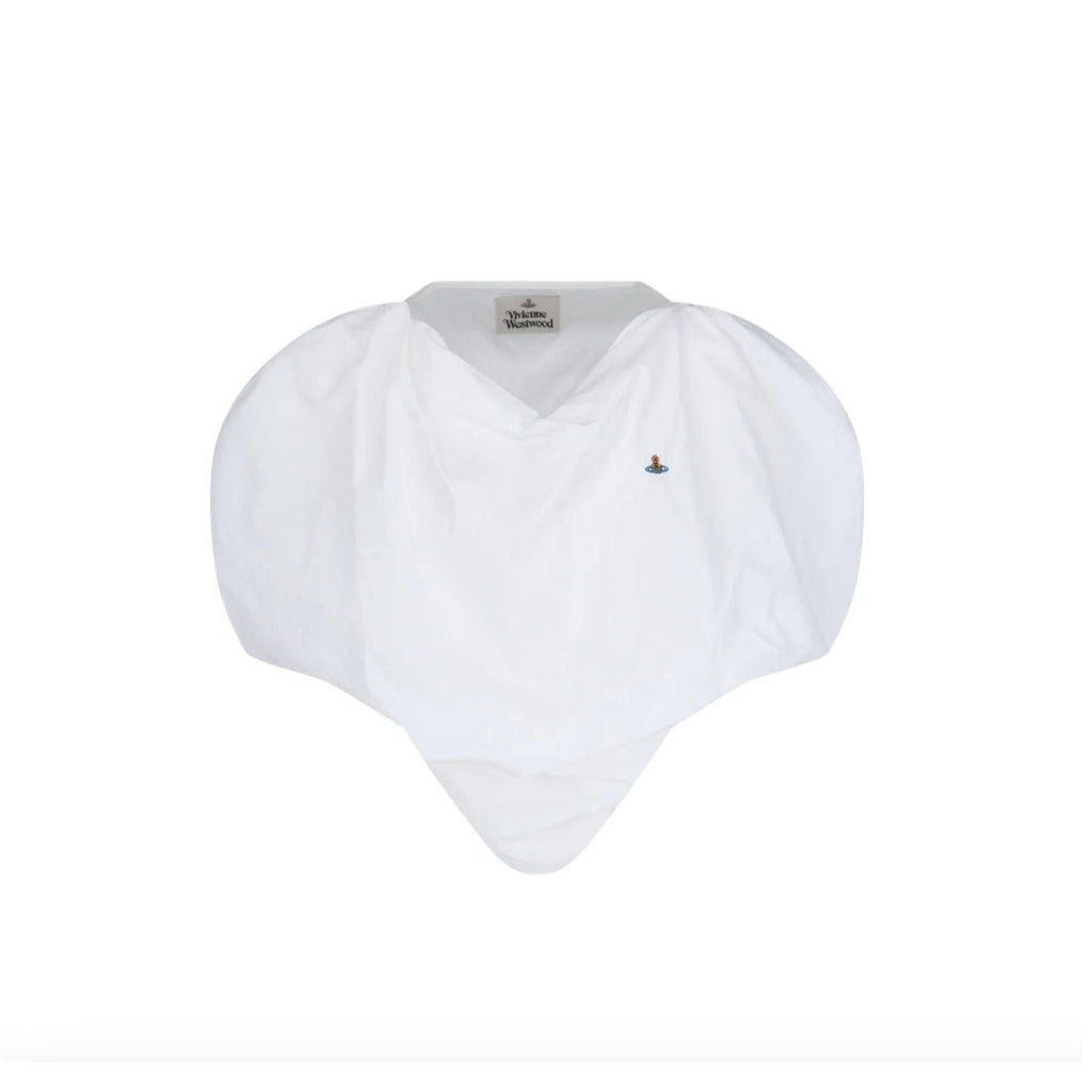 Vivienne Westwood Heart Top White Cotton Asymmetric Size XL NWT