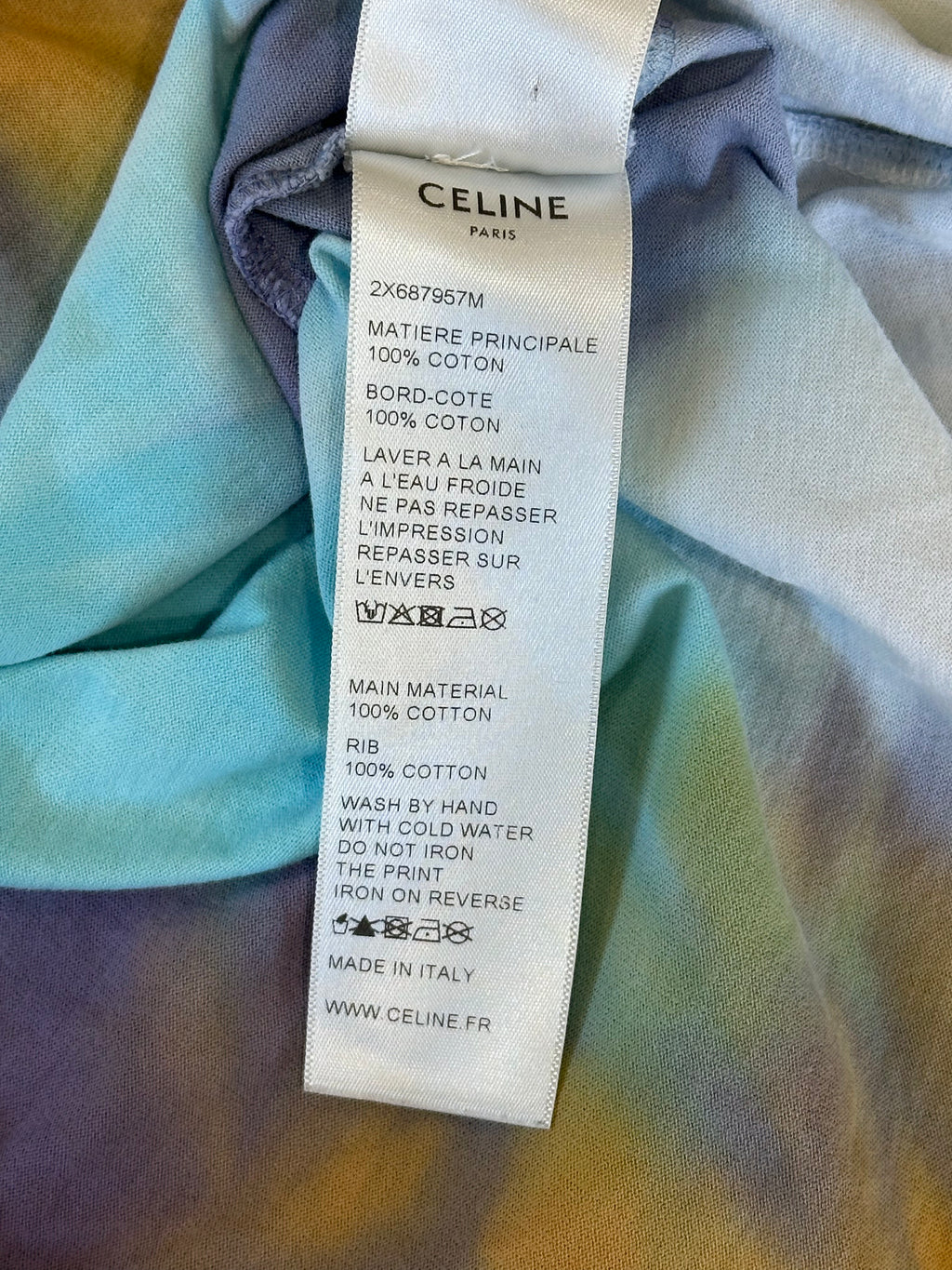 Celine Short Sleeve Tye-Dye Tee T-Shirt