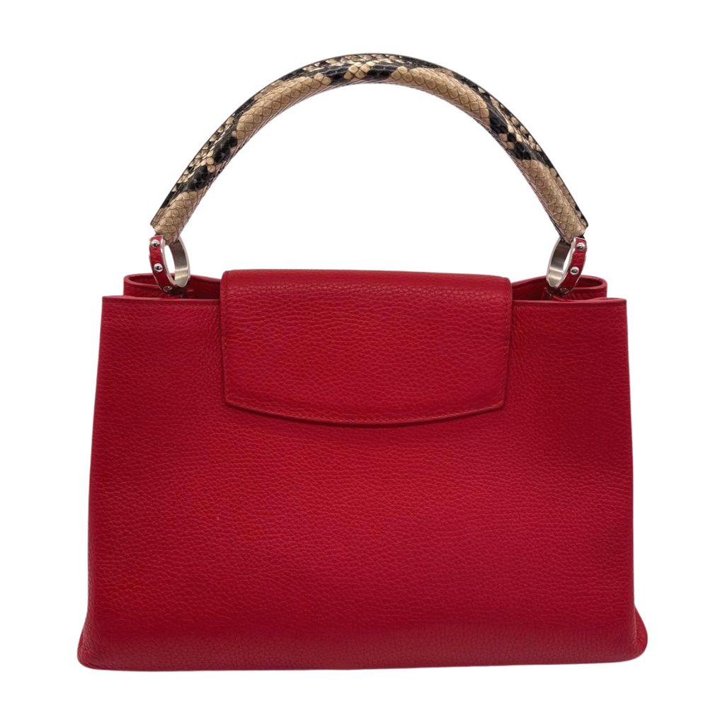 6478 - Louis Vuitton Capucines MM with Python Handle Red