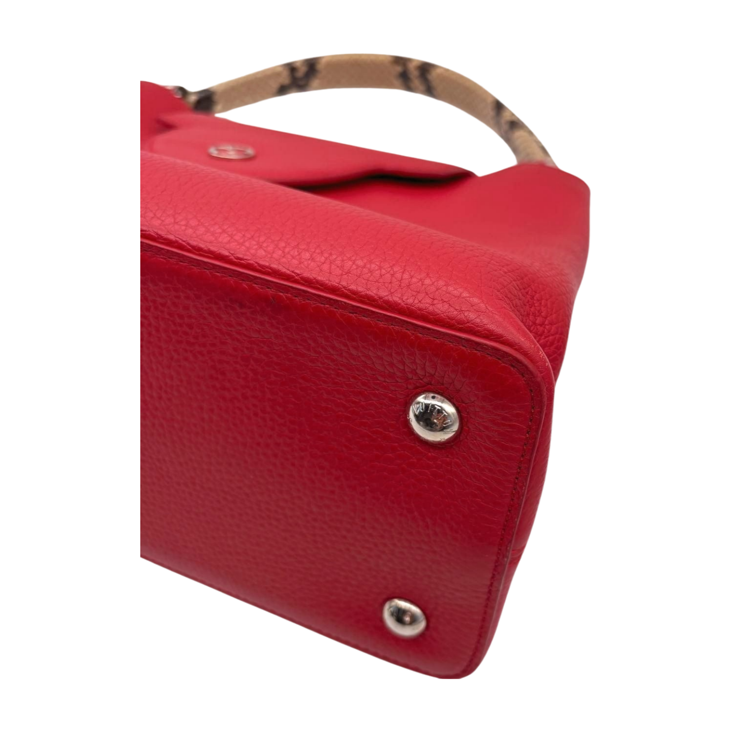 6478 - Louis Vuitton Capucines MM with Python Handle Red
