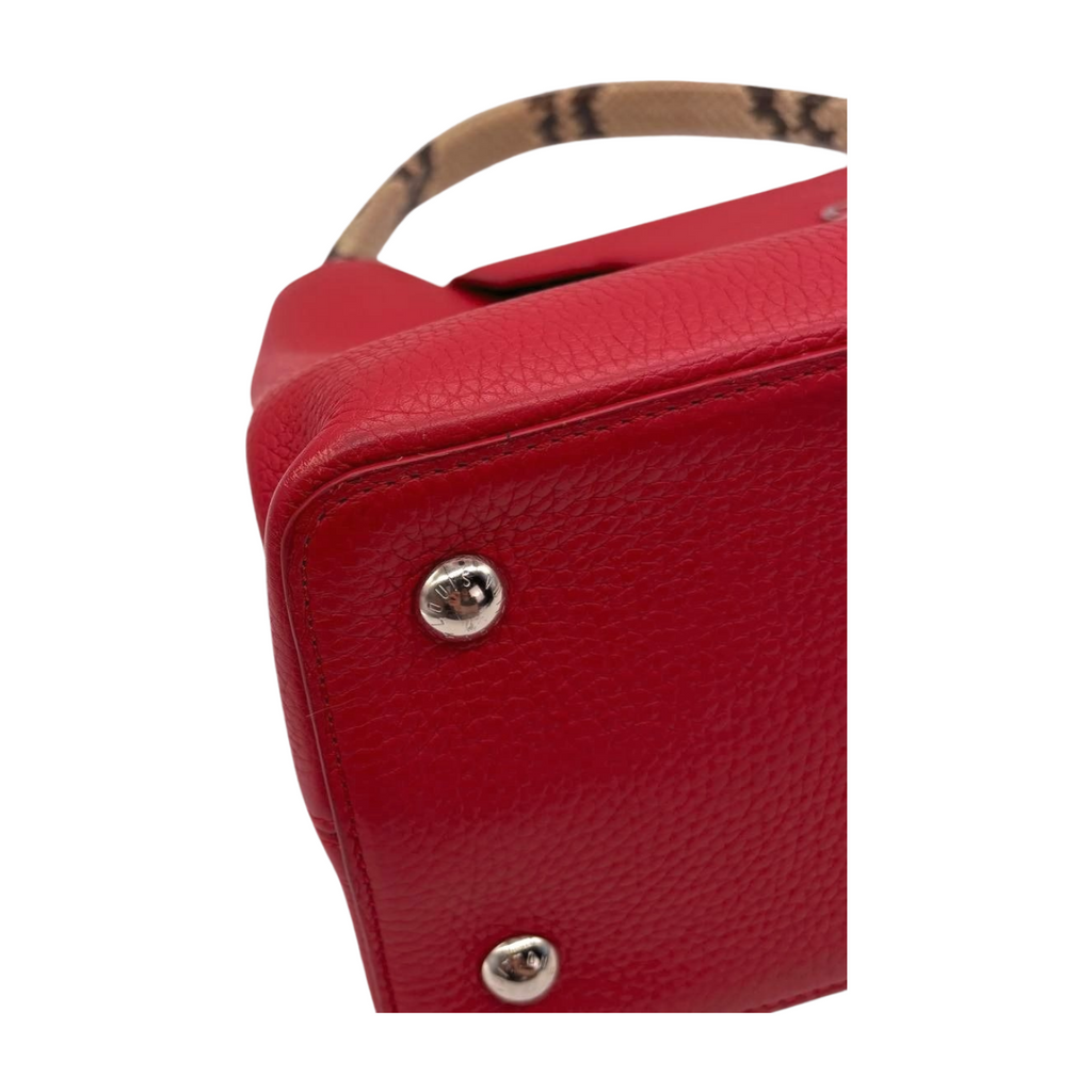 6478 - Louis Vuitton Capucines MM with Python Handle Red