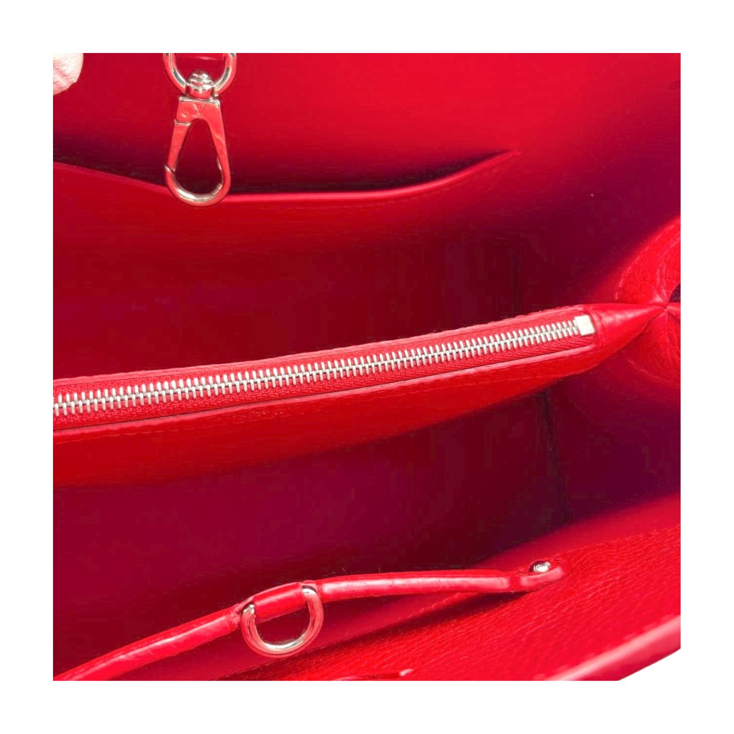 6478 - Louis Vuitton Capucines MM with Python Handle Red