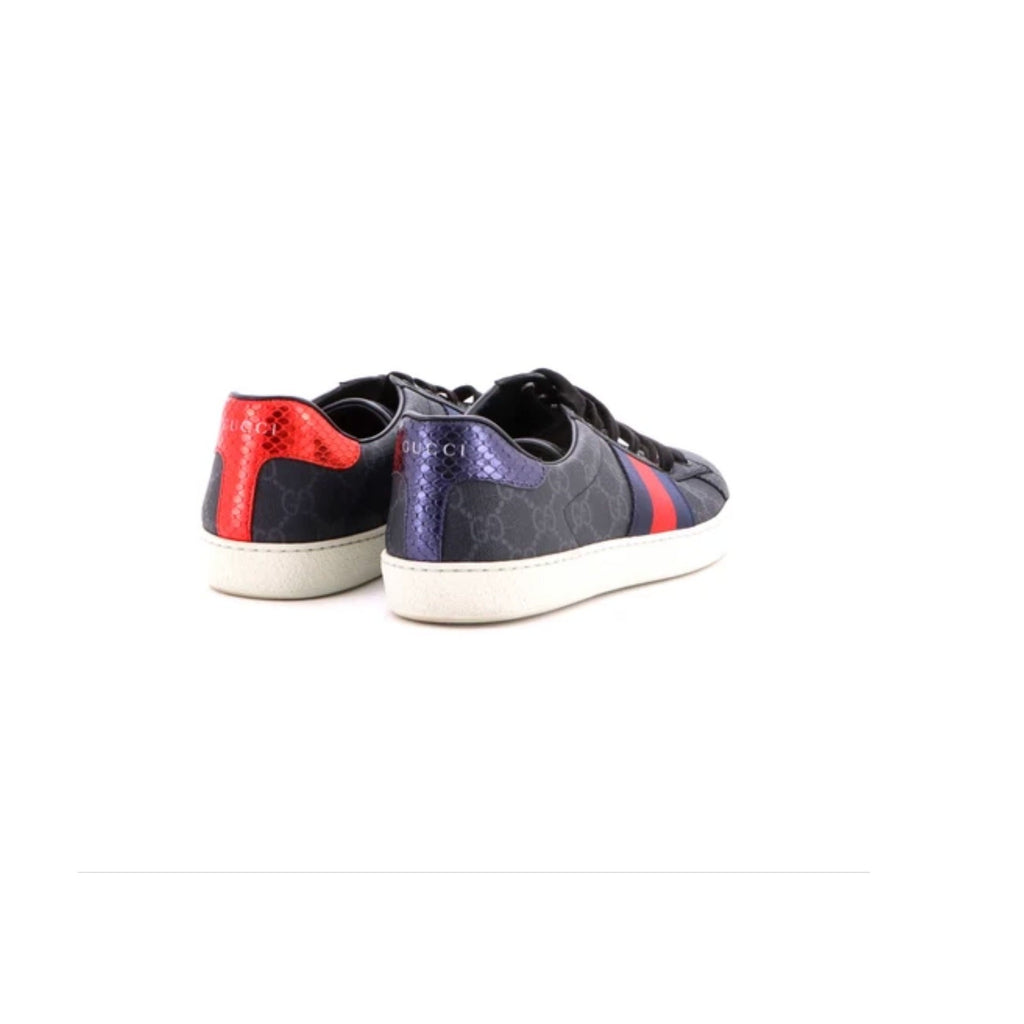 Gucci Ace Black Sneakers GG Coated Canvas - M 6.5 - Image 3