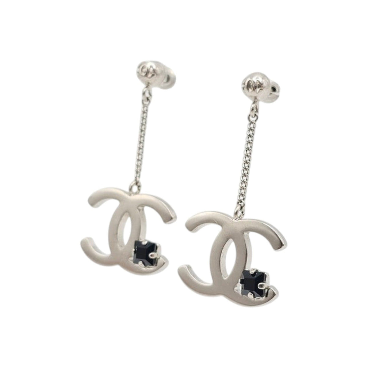 7209 - Chanel Drop Earrings Silver - Image 3