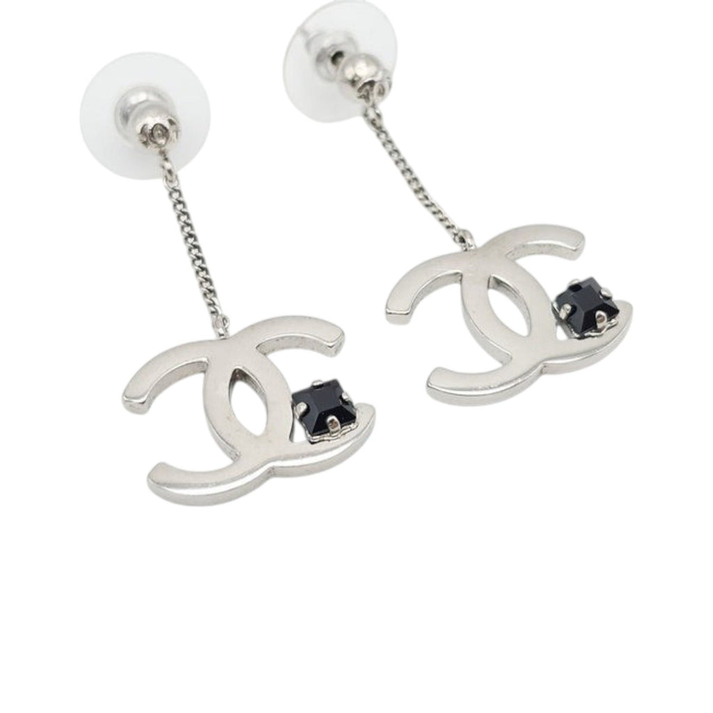 7209 - Chanel Drop Earrings Silver - Image 1