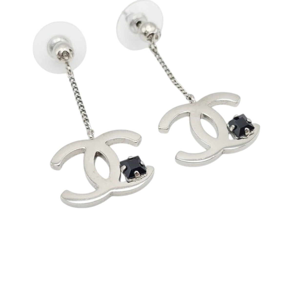 7209 - Chanel Drop Earrings Silver - Image 1