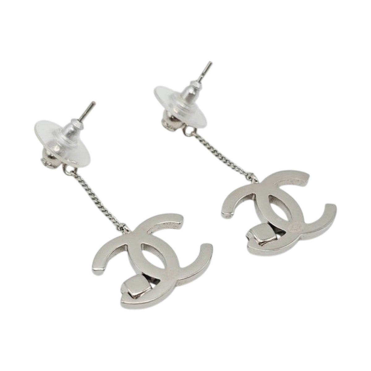 7209 - Chanel Drop Earrings Silver - Image 4