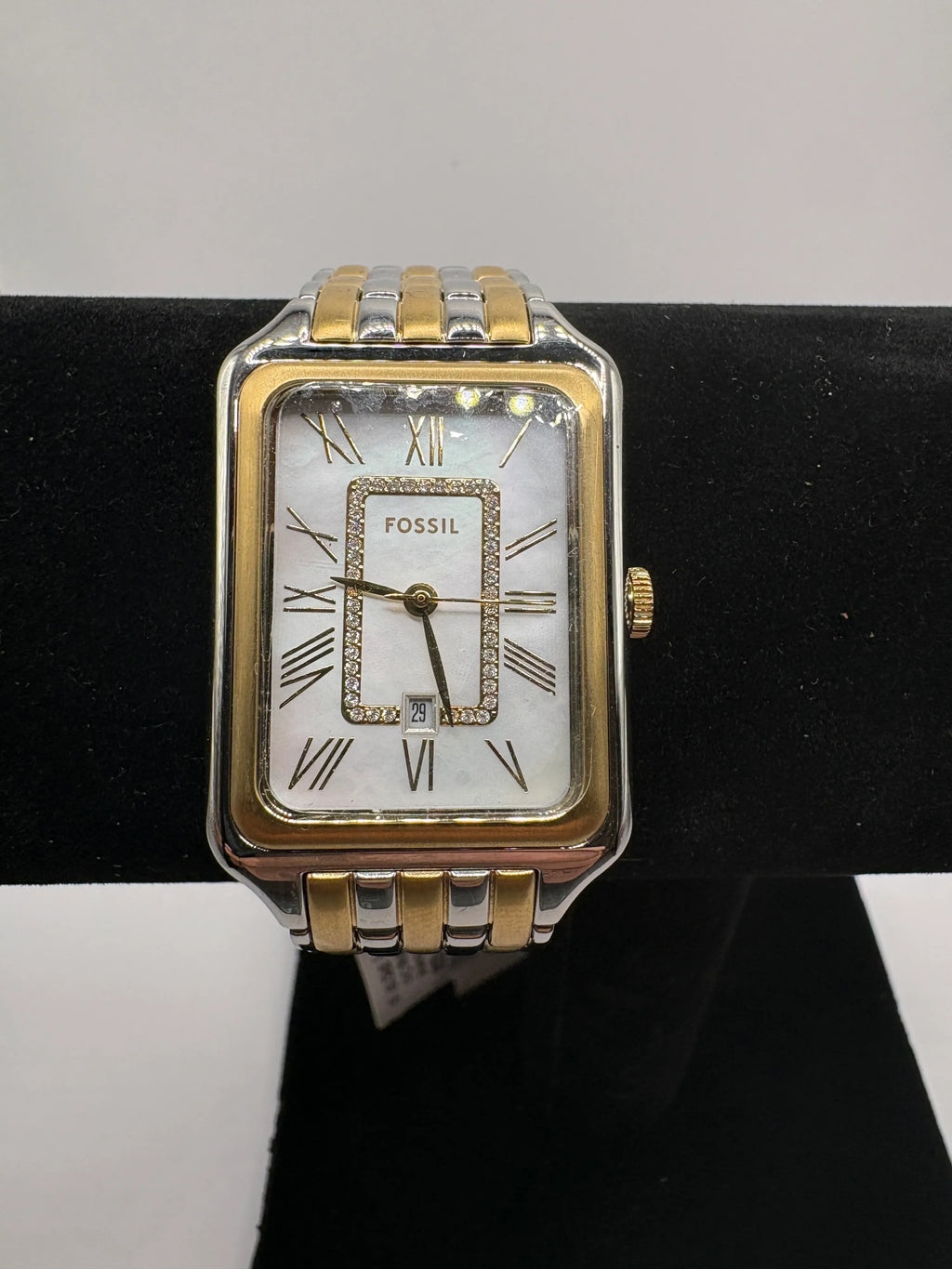 Fossil Raquel ES5305 Two-Tone Mother of Pearl Women's Quartz Watch - Image 1