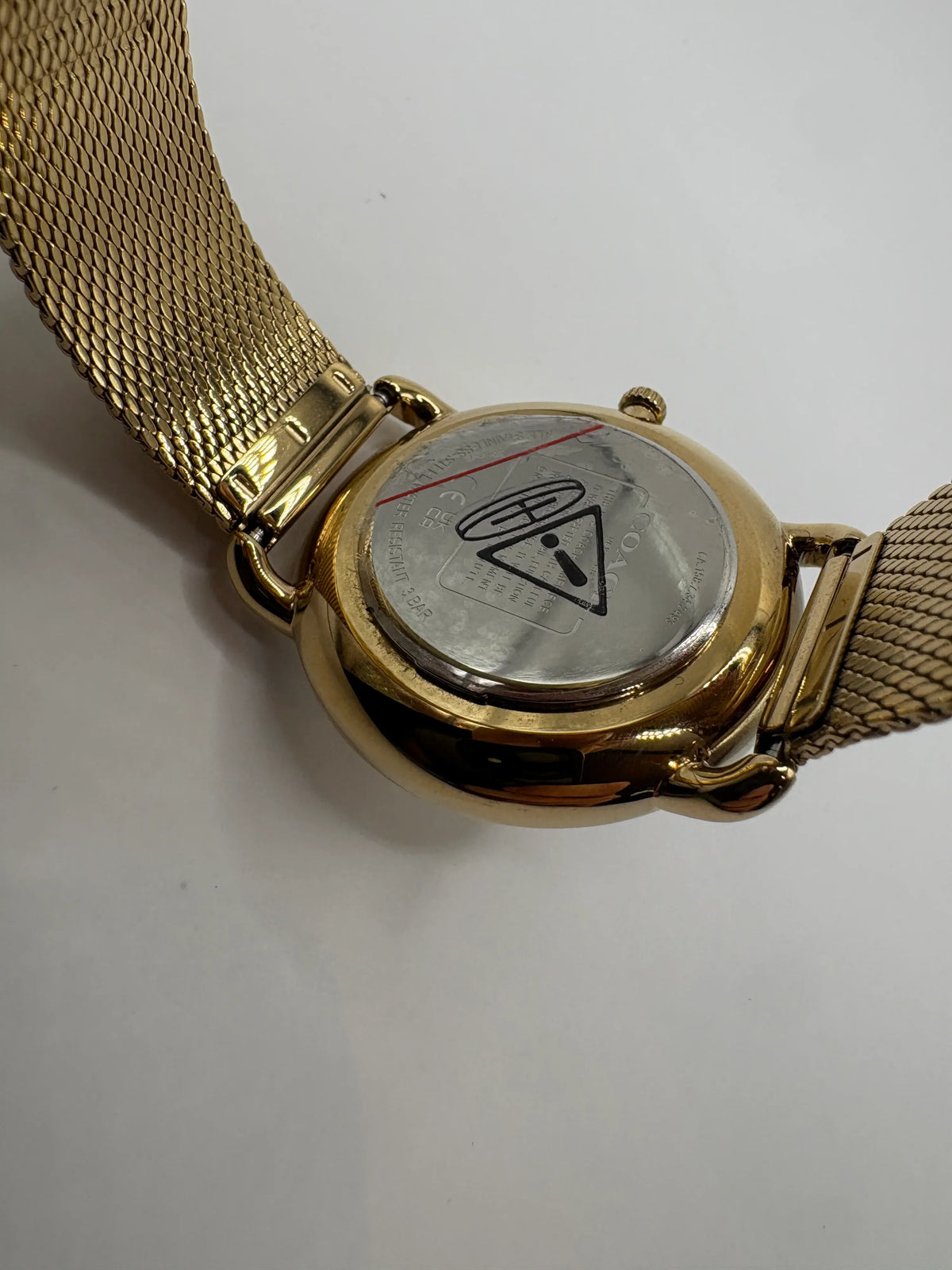 Coach Elliot Gold Glitter Dial Mesh Bracelet Watch - NWOT - Image 5