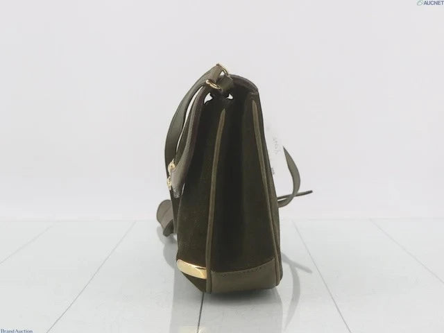 7508 - Gucci Horsebit 1955 Suede Green Shoulder Bag Vintage - Image 3