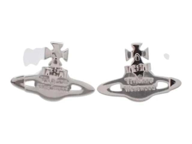 7518 - Vivienne Westwood Crystal Orb Earrings Silver-tone - New in Box - Image 2