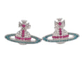 7518 - Vivienne Westwood Crystal Orb Earrings Silver-tone - New in Box - Image 1