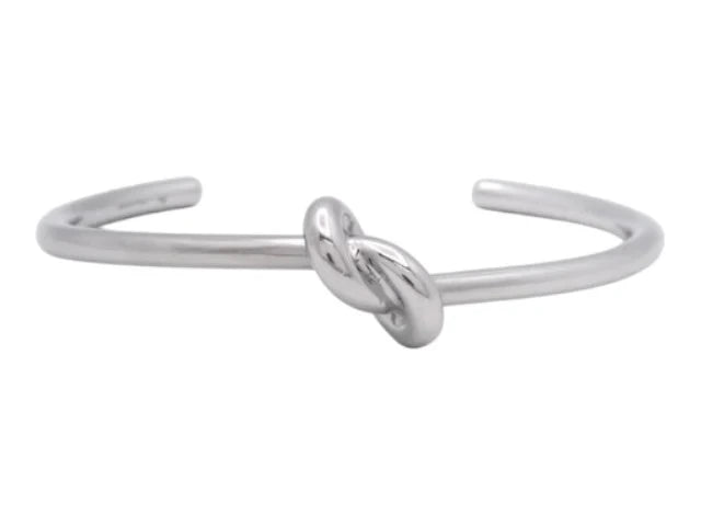 7547 - Celine Knot Cuff Bracelet Silver-tone Bracelet - Image 1