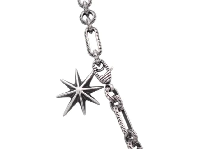 7506 - Gucci Faux Pearl & Crystal Hand Pendant Necklace Star Charm Multicolor - Image 2
