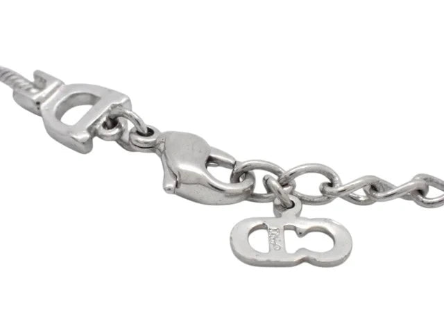 7507 - Christian Dior Cat Motif Bracelet Silver Tone Turquoise - Image 3
