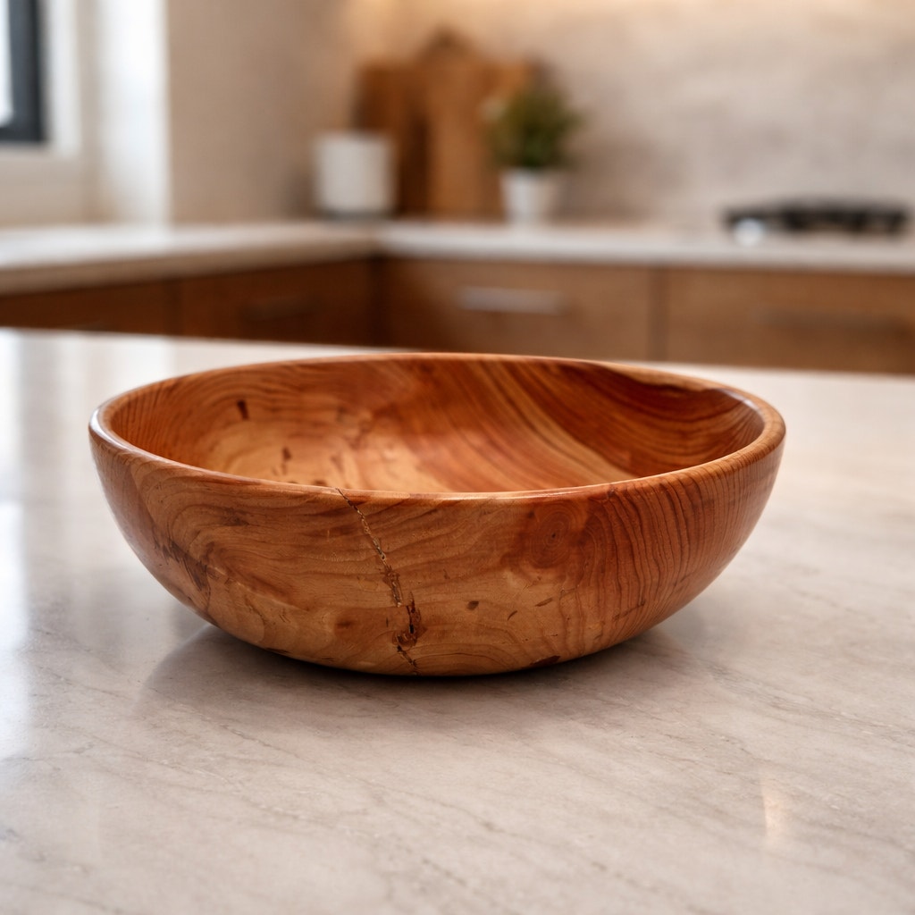 Hand Turned Fir Wood Bowl 11" x 3.75"