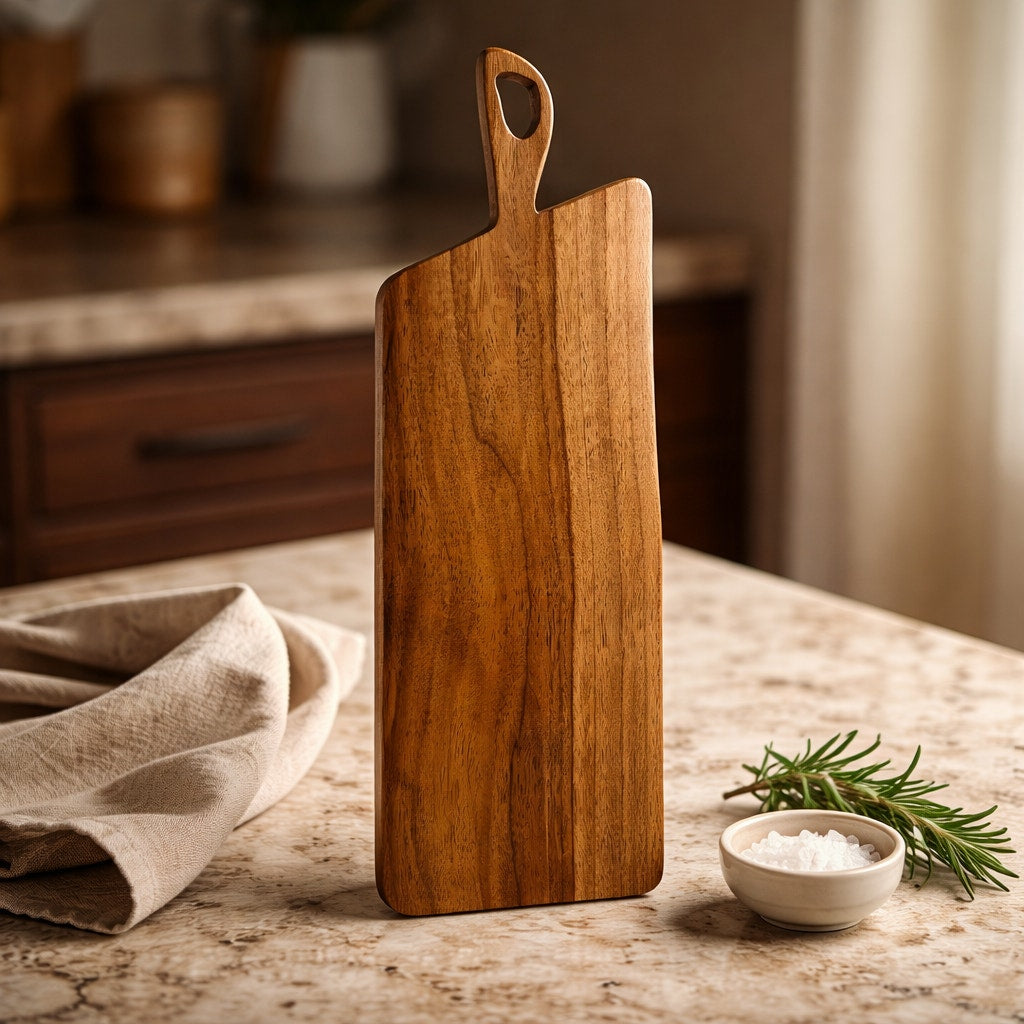 Teak Charcuterie Board with Antique Finish
