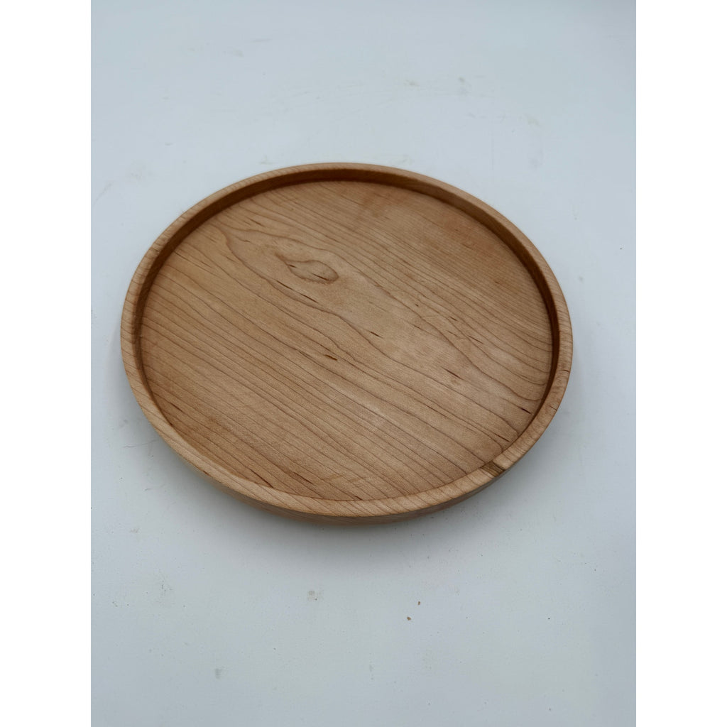 Hand Turned Maple Serving Tray, 10x1.25 Inch, Food Safe Finish, SKU 1413