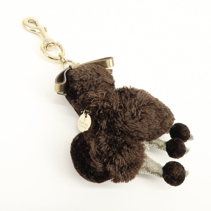 6337 - Gucci GG Supreme Canvas Gucciori Poodle Bag Charm - GG Supreme Canvas Gucciorl Poodle Bag Charm / Brown / Excellent