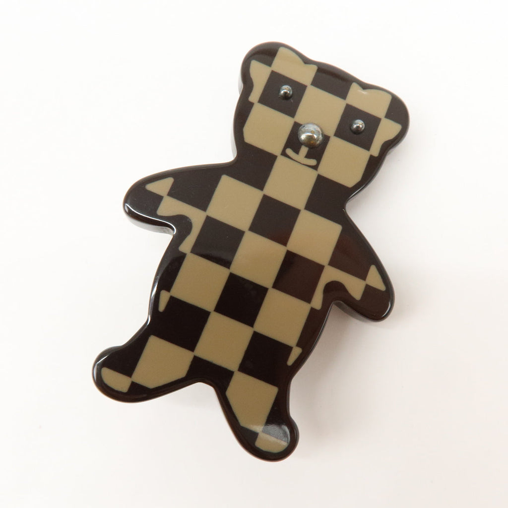 6696 - Louis Vuitton Monogram Damier Plastic Brooch Teddy Bear