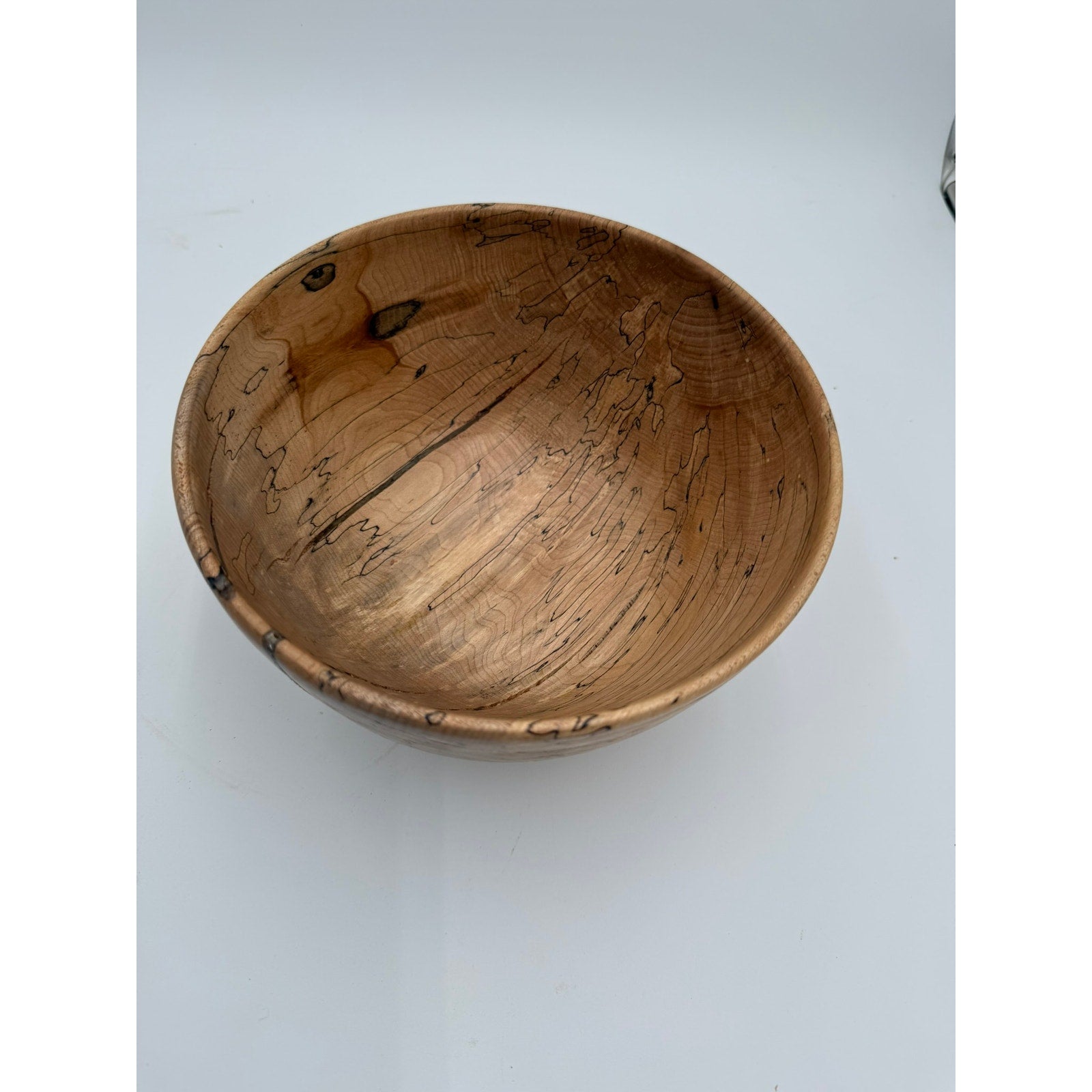 Decorative Spaulted Maple Bowl - Hand Turned