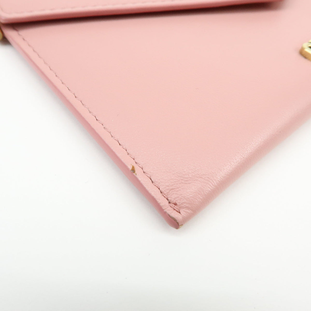 6836 - Miu Miu Madras Love Envelope Pouch Wristlet Pink Crystal Heart