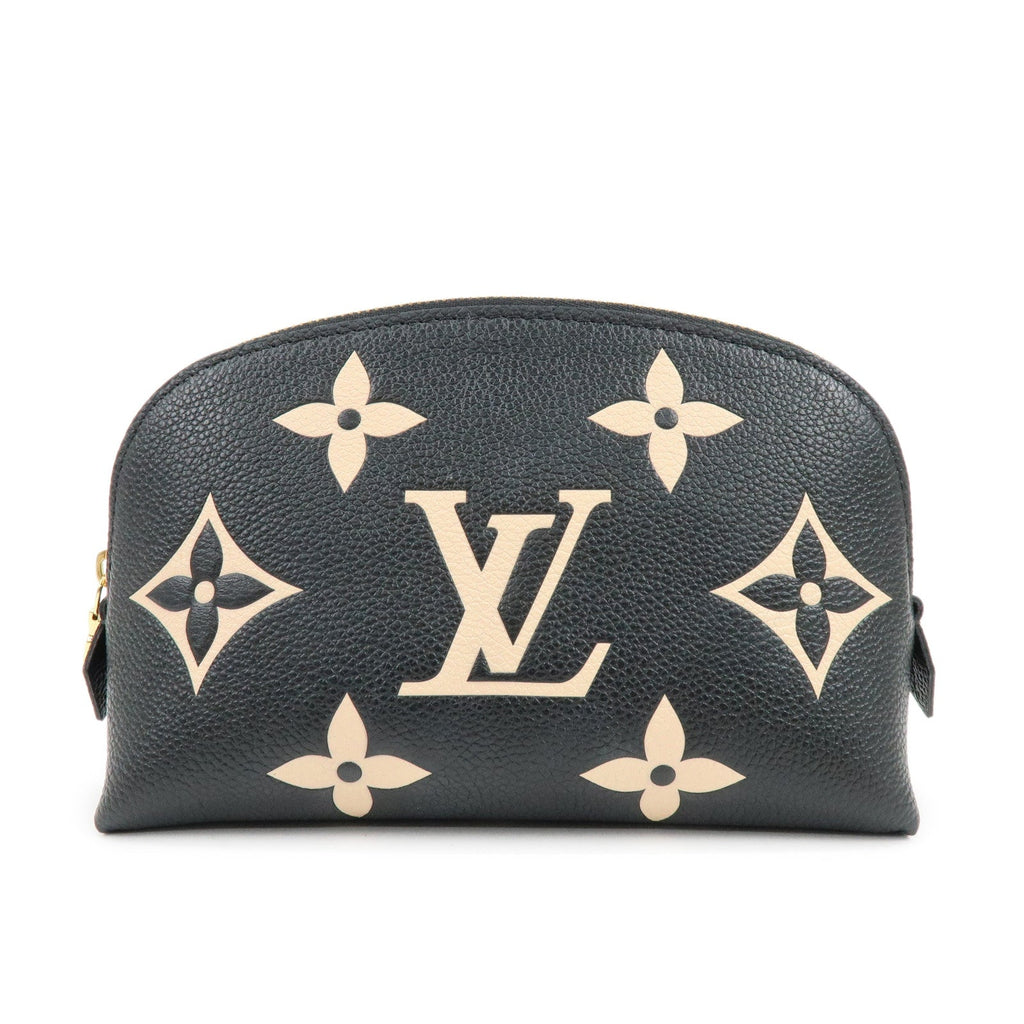 6647 - Louis Vuitton Bicolor Monogram Empreinte Cosmetic Pouch Noir M59086