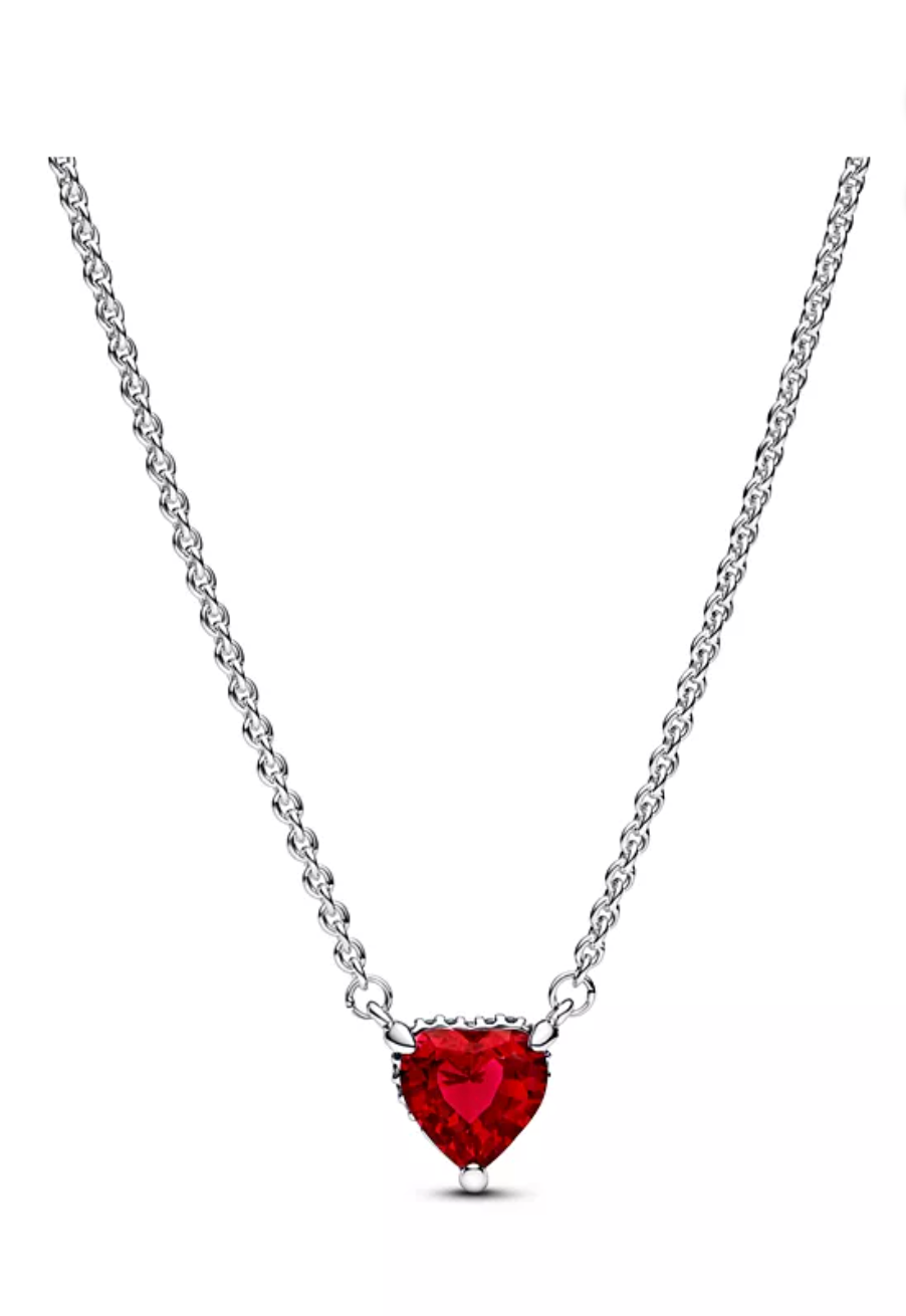 Pandora Sparkling Heart Halo Pendant Collier Necklace - Sterling Silver - New in Box