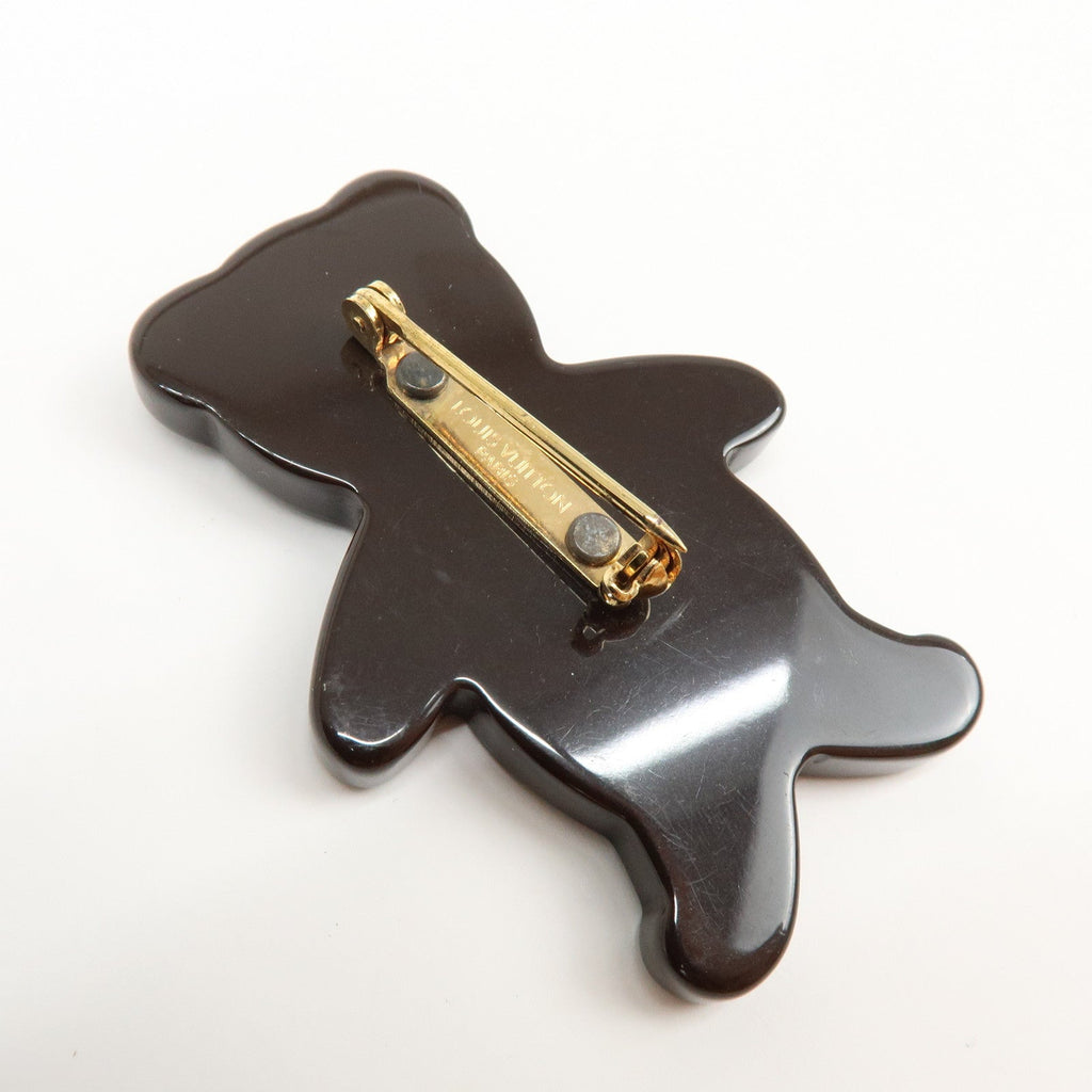 6696 - Louis Vuitton Monogram Damier Plastic Brooch Teddy Bear