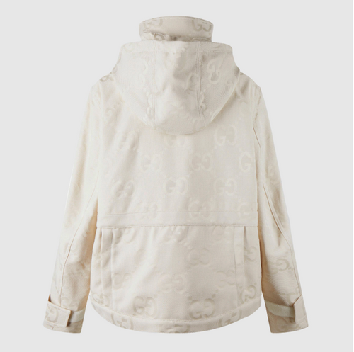3333 - Gucci Jumbo GG Ivory Jacket - Size 42 - NWT