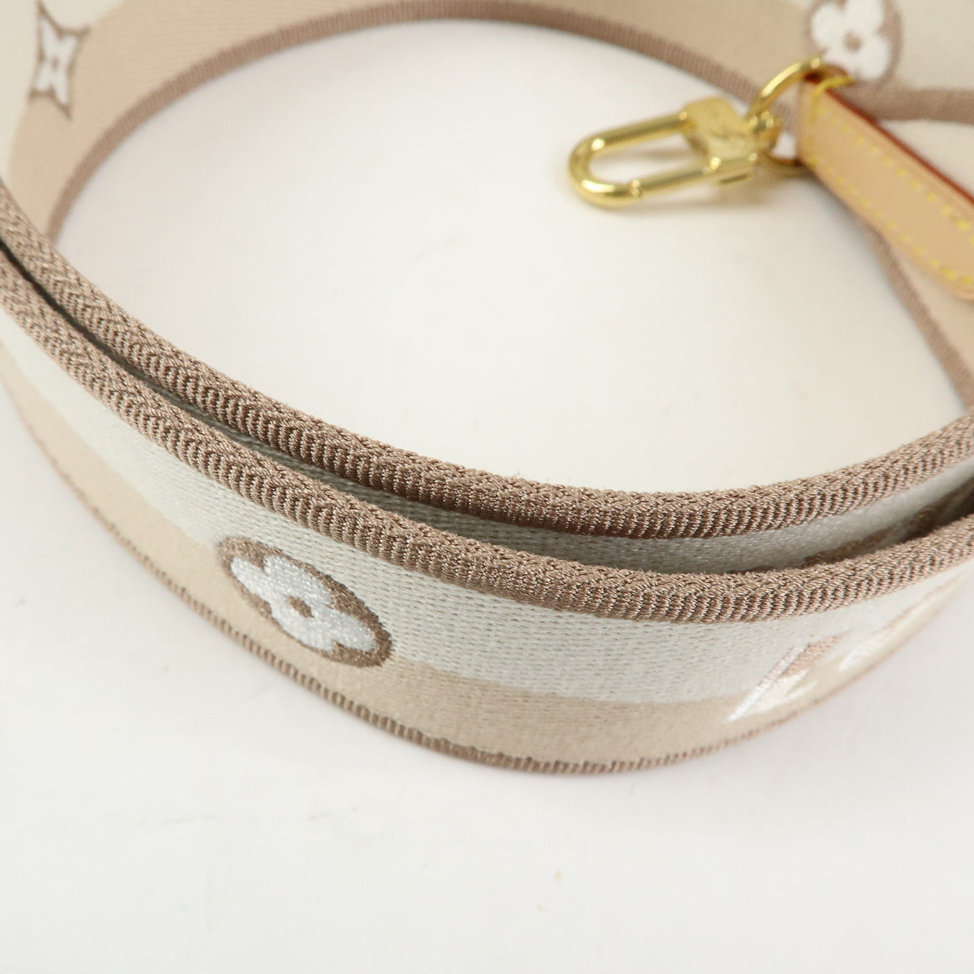 6655 - Louis Vuitton Canvas Nume Shoulder Strap Beige 110cm