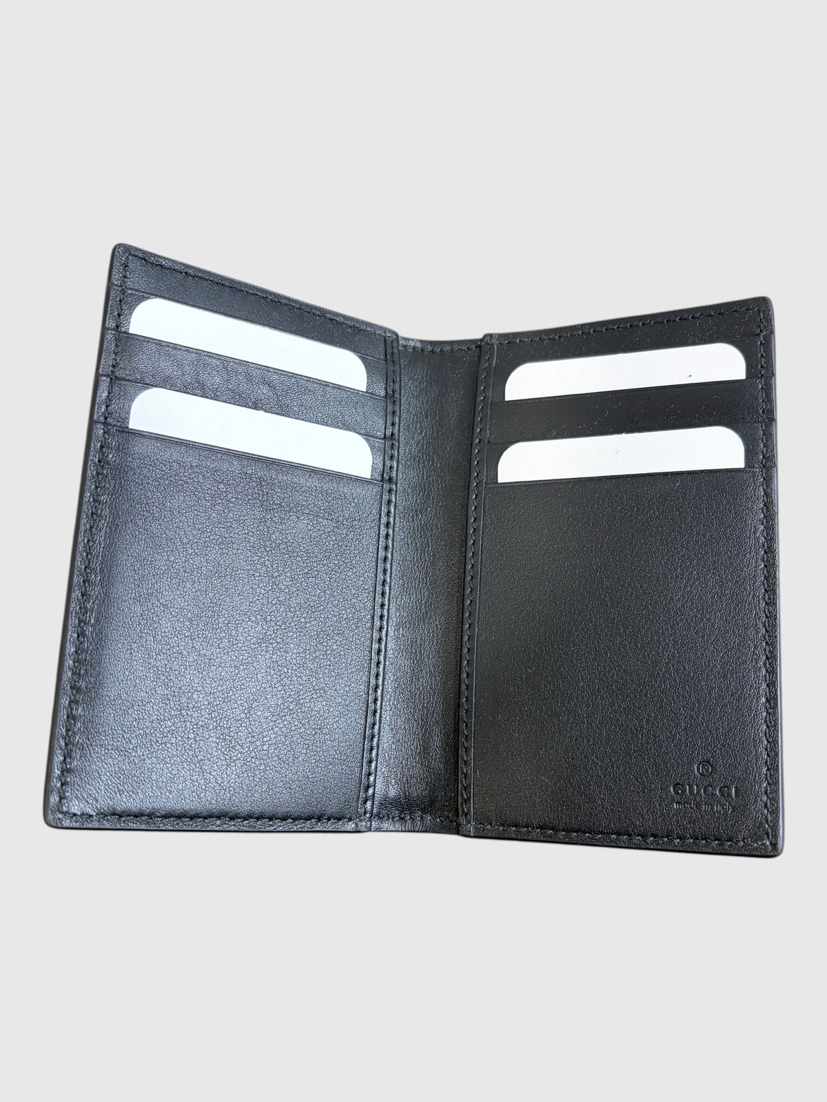 7271 - Gucci GG Emblem BiFold Card Case - New in Box
