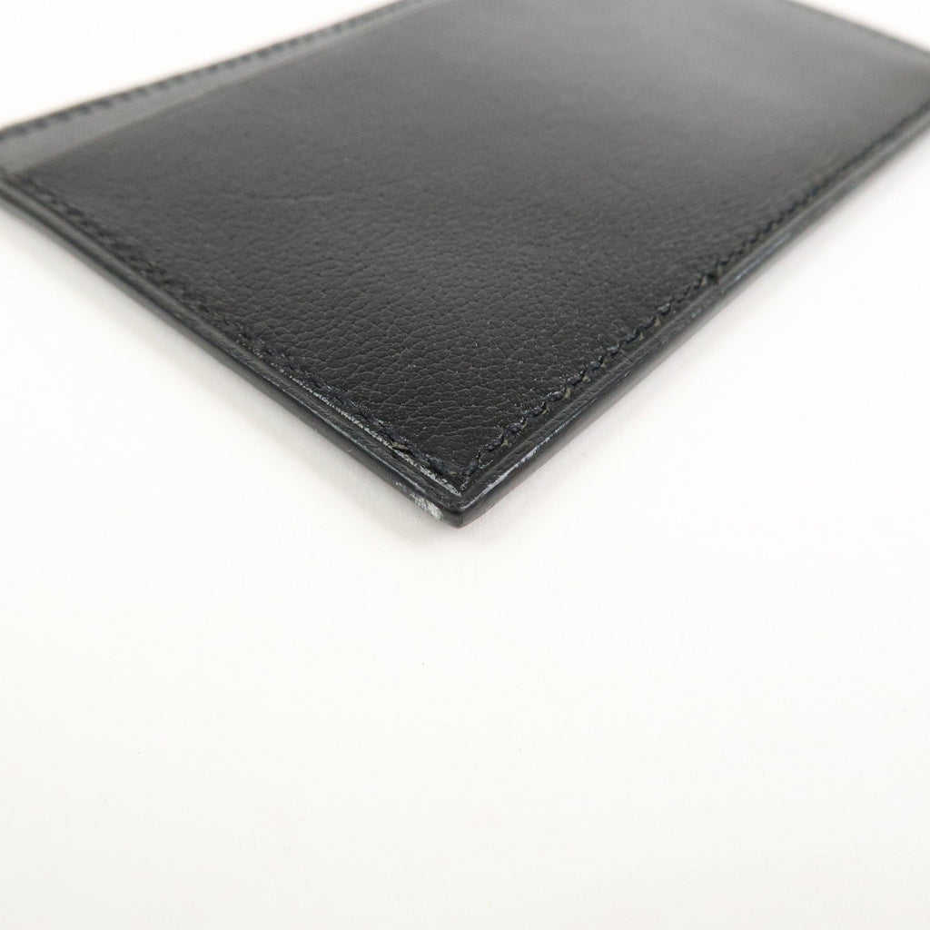 6682 - Hermes Evercalf Leather Chouchou Serie Button I Stamped Pass Case Black