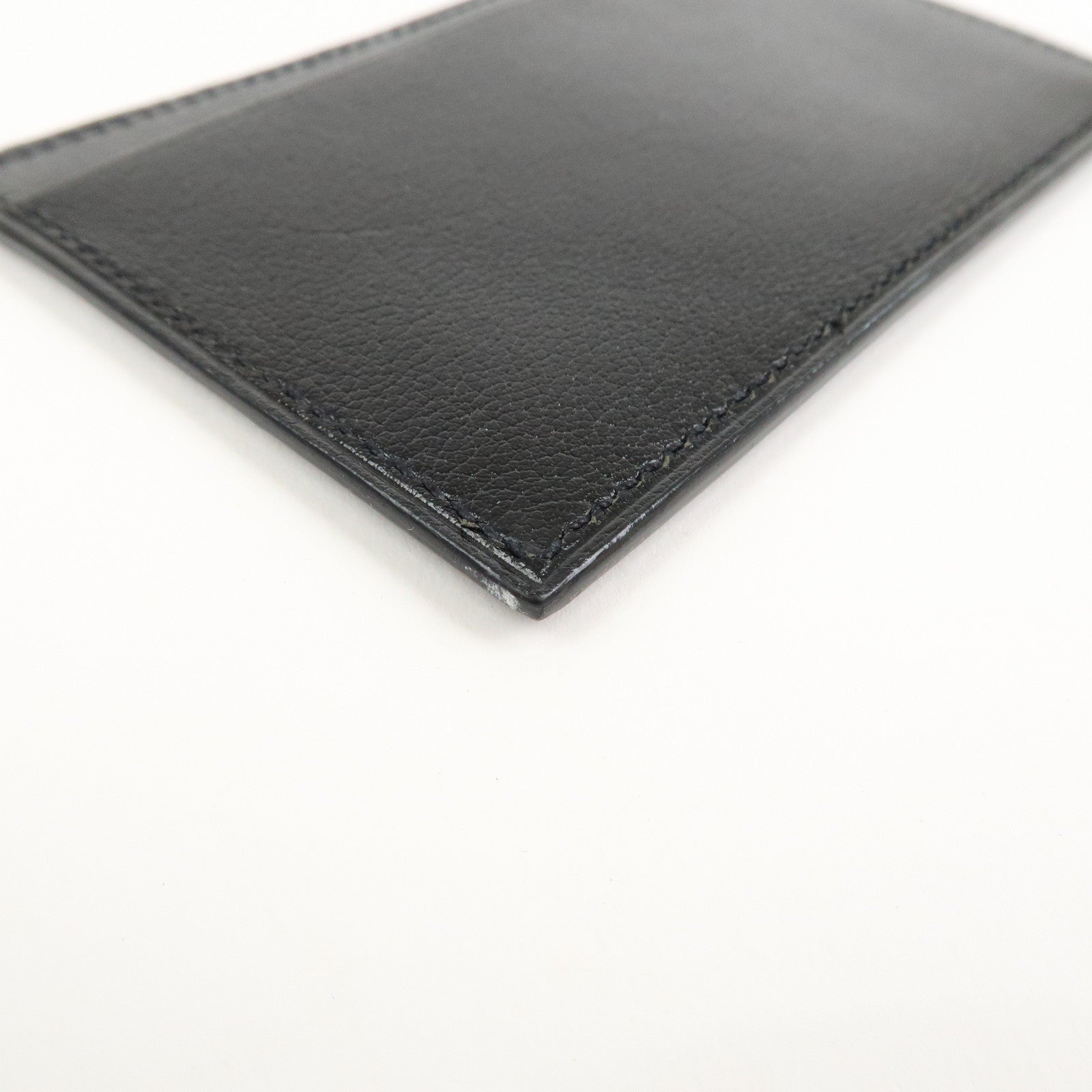 6682 - Hermes Evercalf Leather Chouchou Serie Button I Stamped Pass Case Black