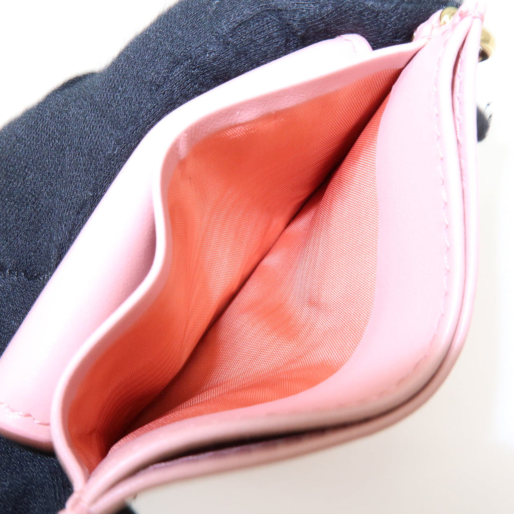 6836 - Miu Miu Madras Love Envelope Pouch Wristlet Pink Crystal Heart