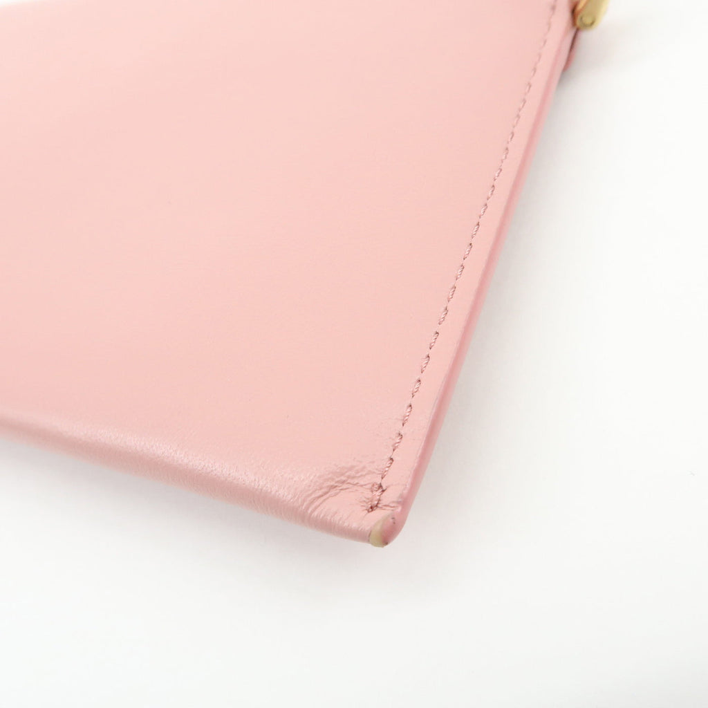 6836 - Miu Miu Madras Love Envelope Pouch Wristlet Pink Crystal Heart