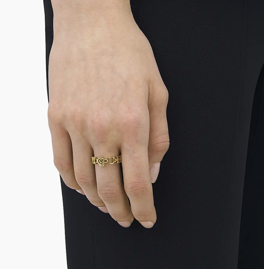 6969 - Alexander McQueen Logo Ring - Size 15 - NWT