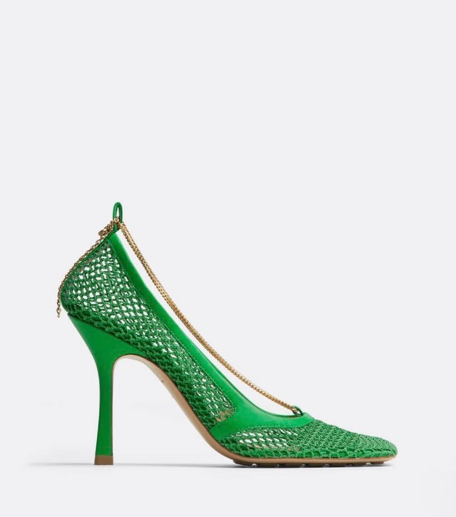 6865 - Bottega Veneta Mesh Square-Toe Pumps - Size 41 - NIB