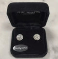 R. H. Macys Fine Jewelry Diamond & Sterling Silver Bridge Stud Earrings - NWOT