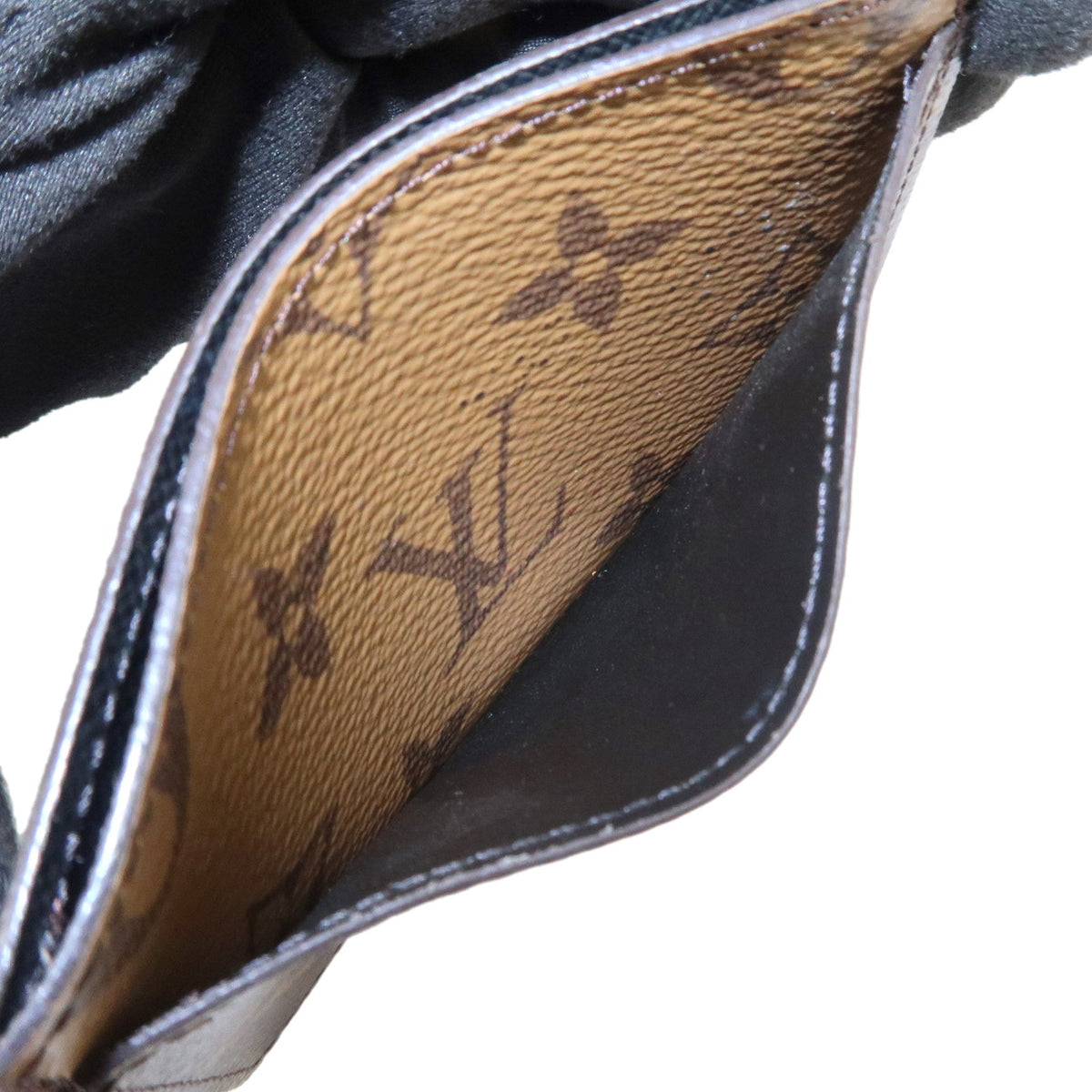7090 - Louis Vuitton Monogram Reverse Porte Cartes Simple Card Case M69161  Brown