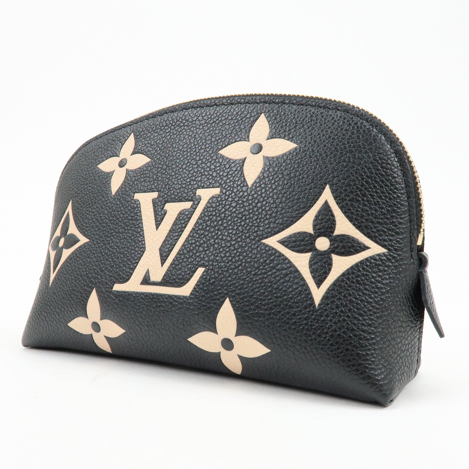 6647 - Louis Vuitton Bicolor Monogram Empreinte Cosmetic Pouch Noir M59086