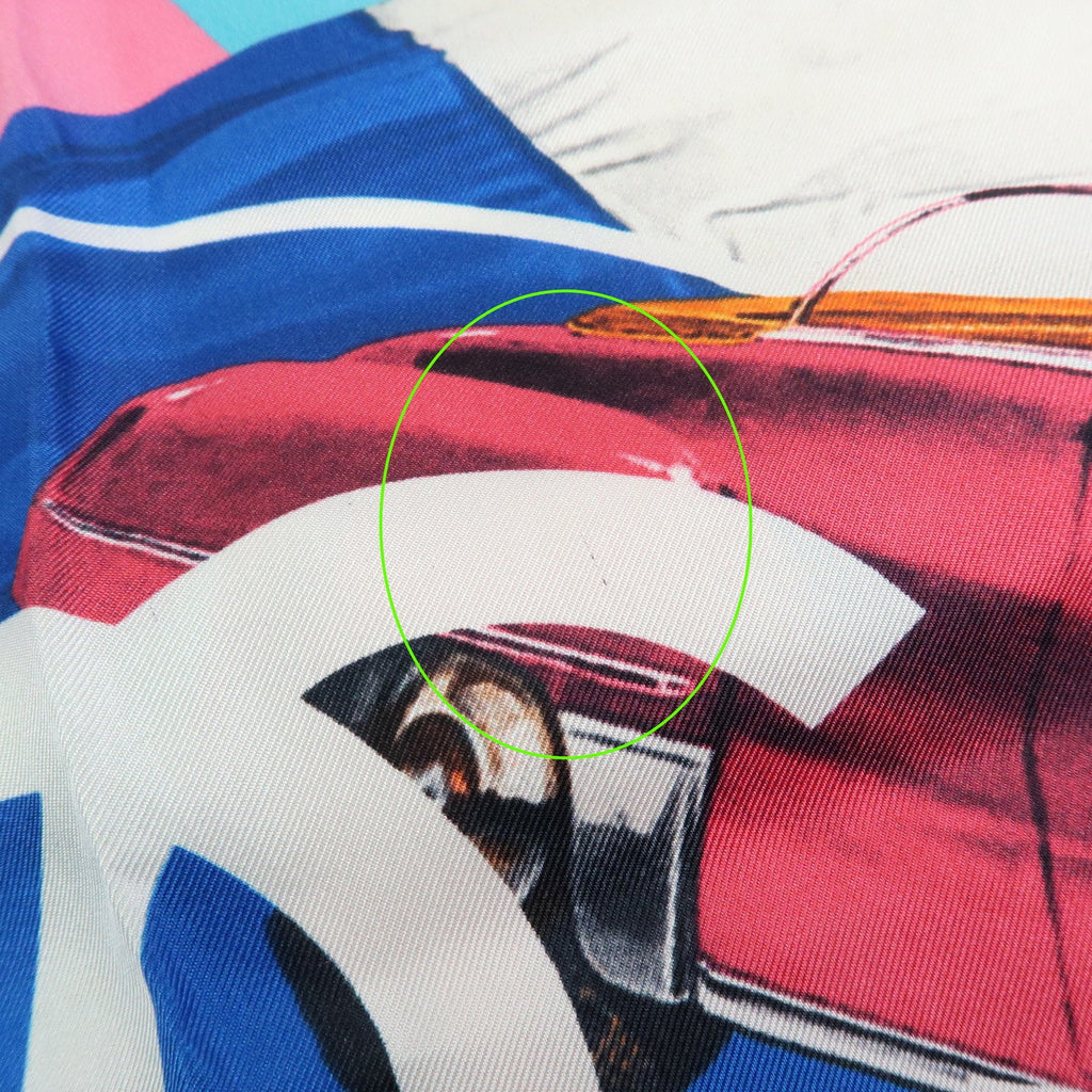 6177 - CHANEL Silk 100% Scarf Classic Car Print