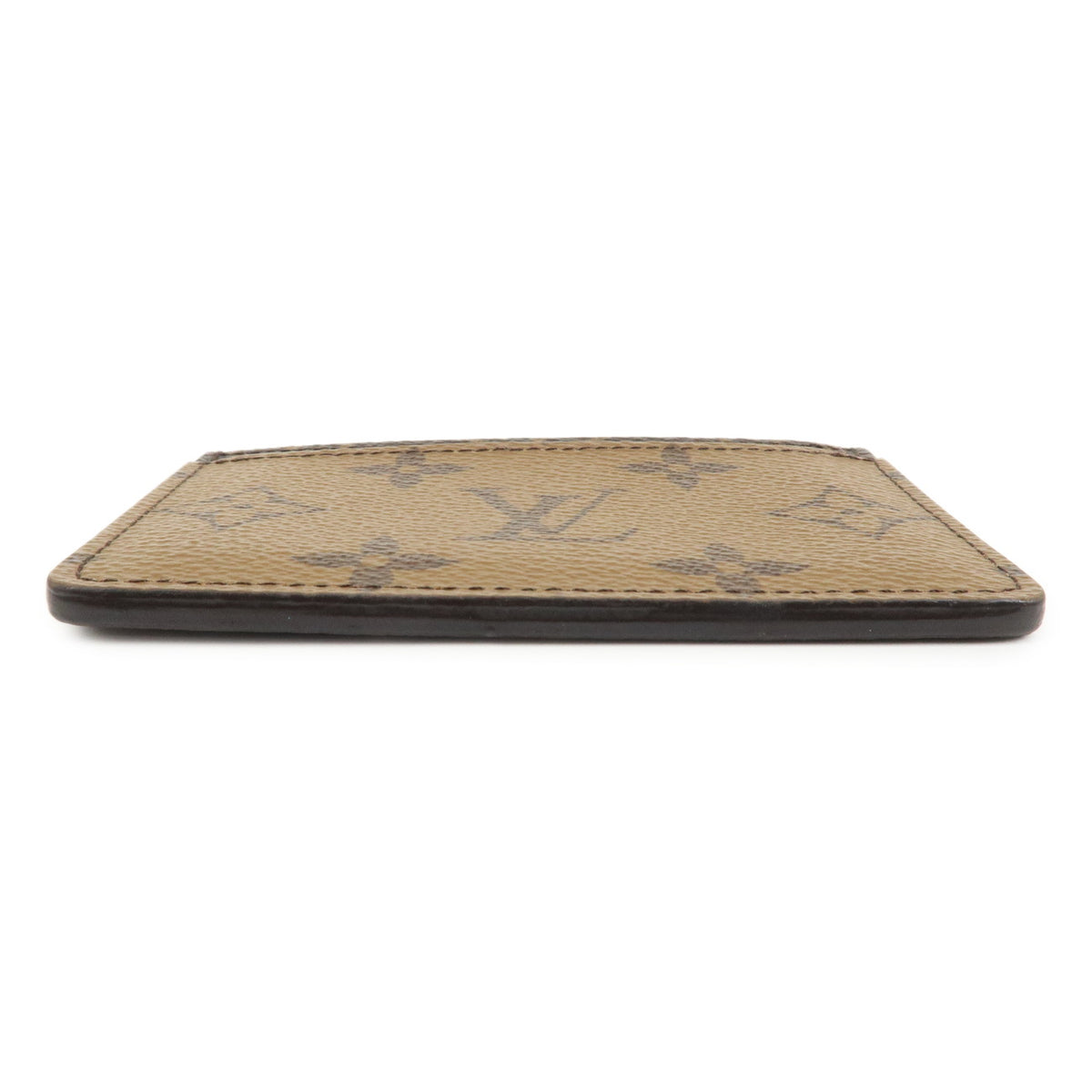 7090 - Louis Vuitton Monogram Reverse Porte Cartes Simple Card Case M69161  Brown