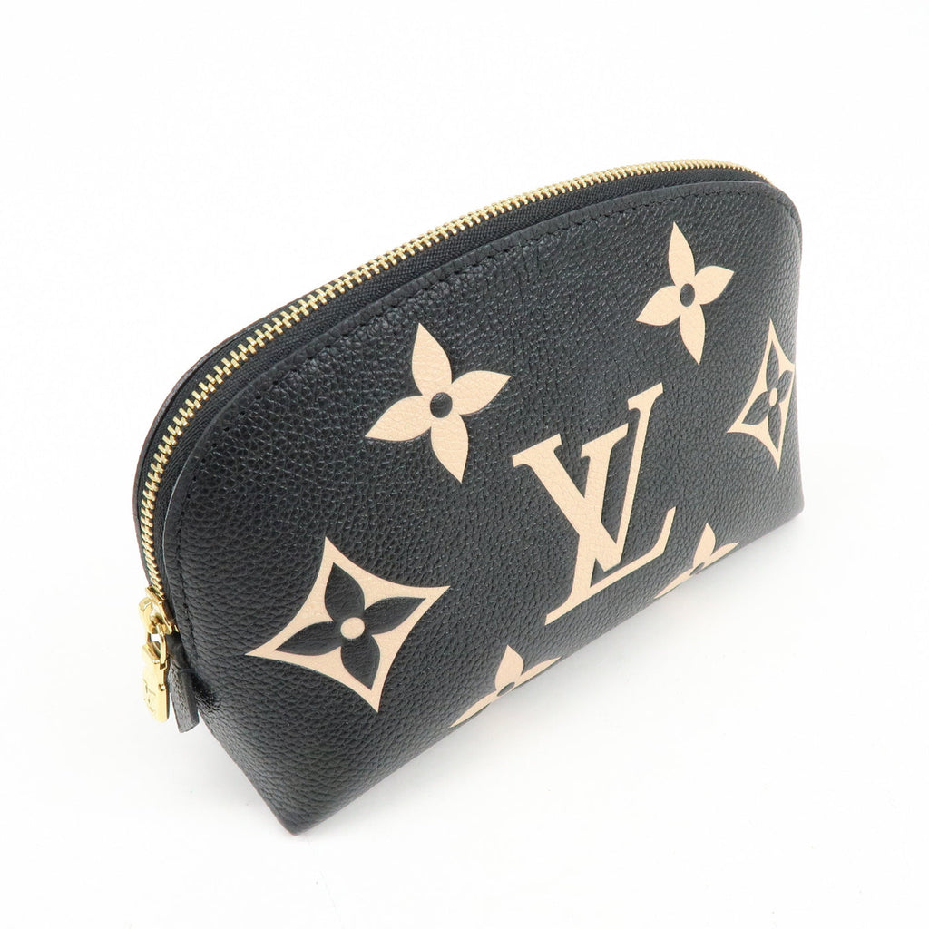 6647 - Louis Vuitton Bicolor Monogram Empreinte Cosmetic Pouch Noir M59086