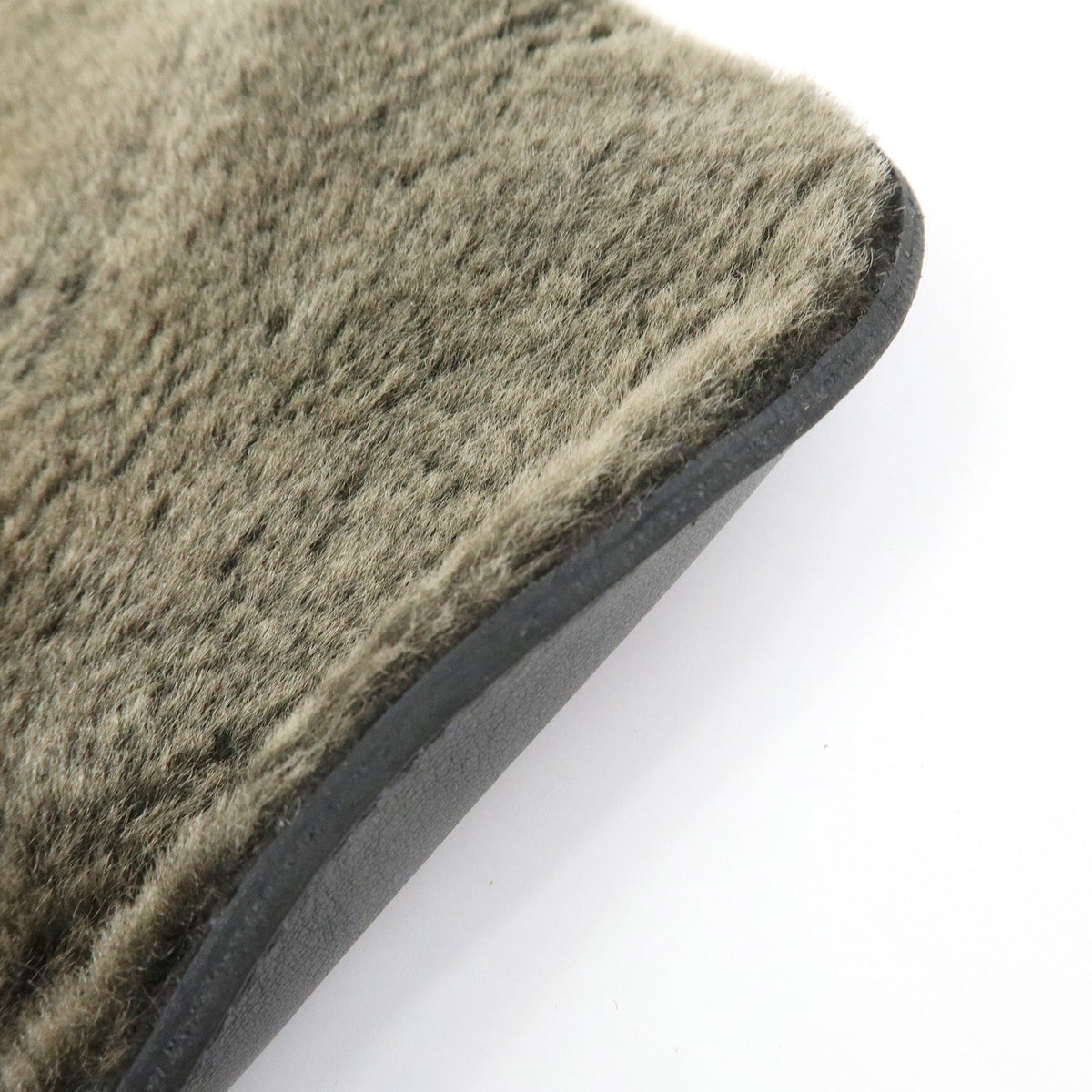 6170 - Hermes Leather & Fur Shoe Polishing Glove Buffing Mitt
