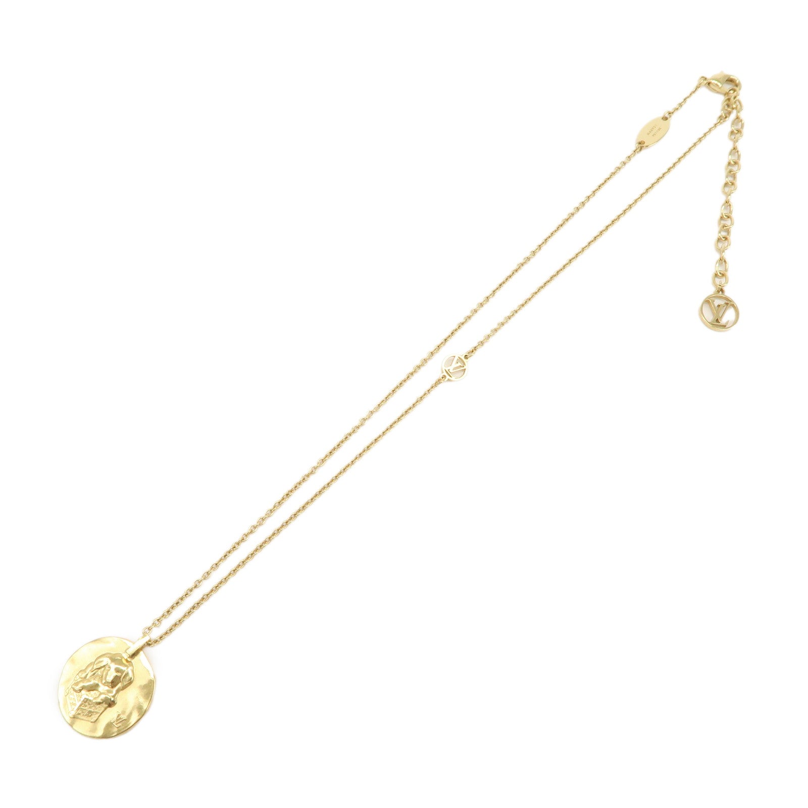 7089 - Louis Vuitton Collier Louis In The Sky Dog Necklace Gold